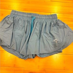 Blue Athletic Flowy Shorts